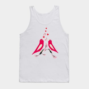 Lovebirds Singing- Affair of the Heart Tank Top